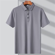 冰丝短袖体恤男中青年品牌高端轻奢POLO翻领衫男士宽松弹力上衣，男装T恤，电商B212（原钱塘6029）