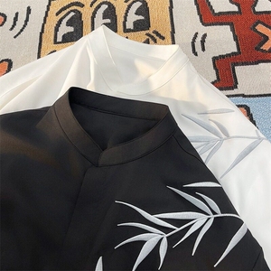 风夏款男立领冰丝衬衫树枝新中式衬衫CS151 P38图片