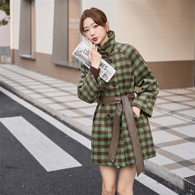 简约时尚减零斗篷小个子加厚保暖一件过冬外套设计感秋冬2024新款，女装毛呢外套，美静678