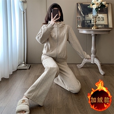 女秋冬新款时尚连帽开衫卫衣卫裤两件套，女装套装/套裙，江南