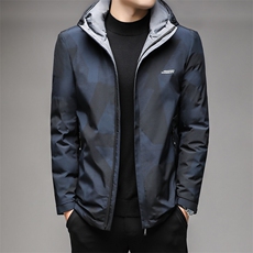 ANY22028钱塘2020-3秋冬新款中年男士时尚休闲连帽羽绒服外套P213，男装羽绒服，钱塘207-3