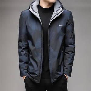 ANY22028钱塘2020-3秋冬新款中年男士时尚休闲连帽羽绒服外套P213图片