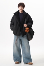 现货座山雕羽绒服立领毛领加厚保暖宽松外套225-2-Y216-P228，男装羽绒服，星座225-2