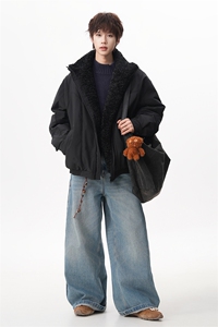 现货 座山雕羽绒服立领毛领加厚保暖宽松外套225-2-Y216-P228图片