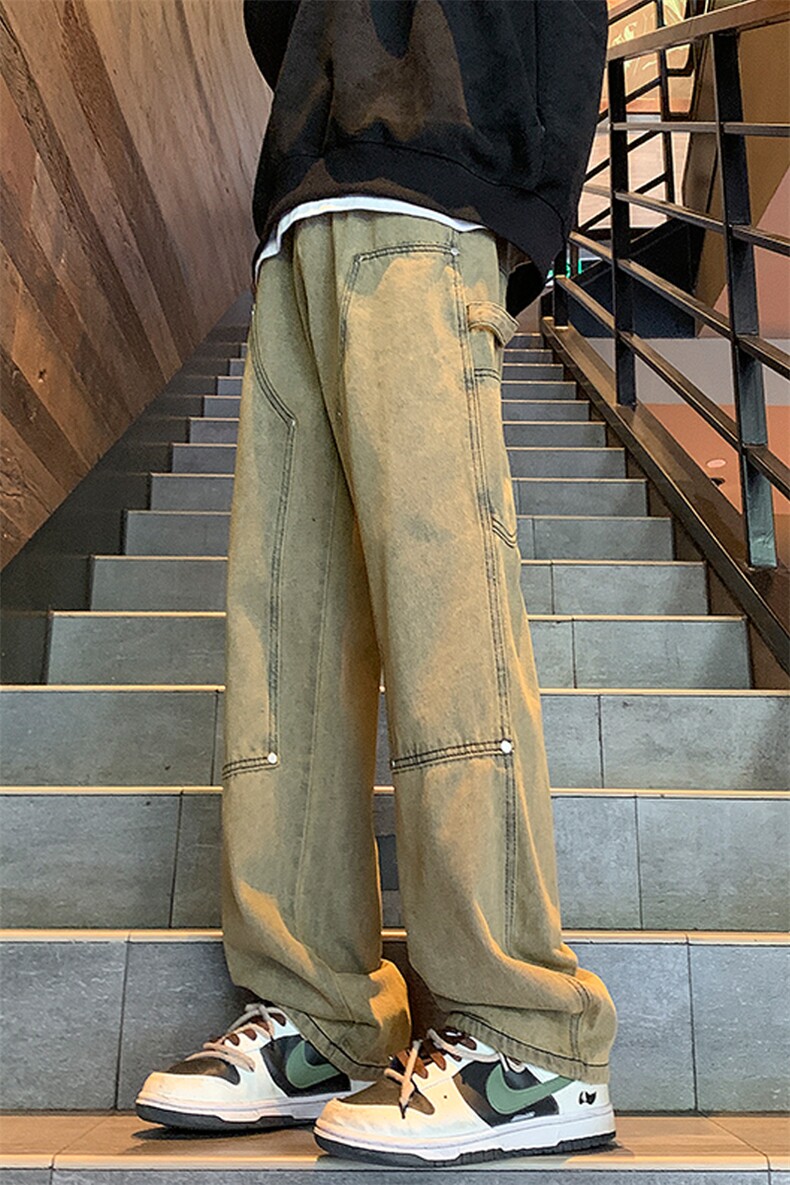 春秋现货伐木工装牛仔裤男宽松直筒GK07-P55-限价68,男装牛仔裤,星座310A-1
