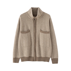 35%羊绒衫秋冬季新款舒适时尚百搭女式羊绒开衫，女装羊绒衫，窄众羊绒