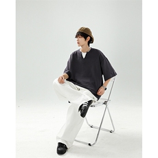 8XL-M特大码短袖男假两件五分袖高品质空气层宽松上衣DX321P35，男装T恤，电商D206-1