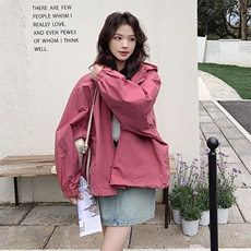 【现货！】玫红色冲锋衣2c213-2559-p145-k208，女装短外套，2C213