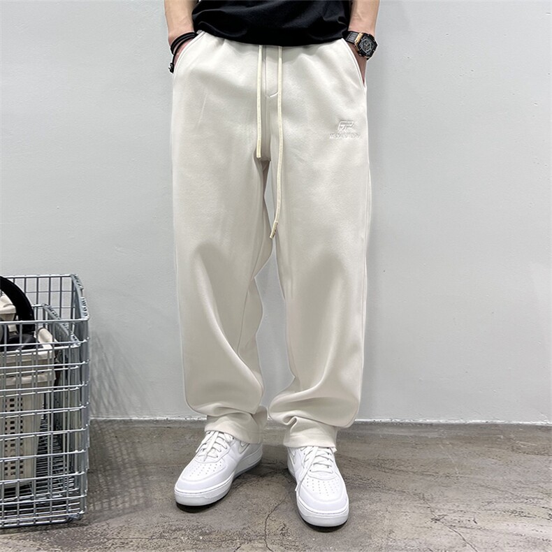 2025春秋新款休闲卫裤宽松直筒百搭潮流男士裤子8801-1P75，男装休闲裤，电商B332-1