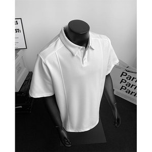 夏季宽松设计款小众POLO衫短袖T恤潮XZ808B-WH068-P48图片