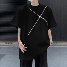 1506/QSD1010/P49短袖t恤男潮牌夏季宽松网红潮流ins简约印花上衣，男装T恤，星座1506