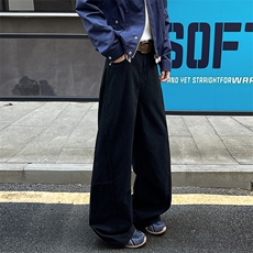 8XL-M工装裤男秋季日系男直筒宽松阔腿休闲弯刀裤子男K9177P65，男装工装外套，电商D206-1
