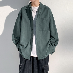 模特-衬衫外套男春秋高级感翻领上衣 7579-P38图片