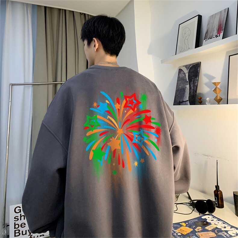 秋季新款320G华棉圆领卫衣面布棉WH3237-P35控58,男装卫衣,电商B370