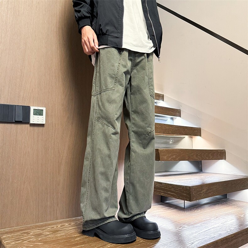 现货5000＋水洗全工艺褪色弯刀工装裤B342-W7000-特P50，男装工装外套，电商B342