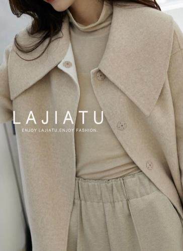 冬季新款双面羊绒大衣，女装，拉嘉图