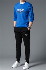 SXL9651秋季2023年新款男士长袖长裤修身休闲时尚卫衣套装P138，男装休闲套装，电商B360