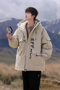 Y0308-P235 冬季新款85%白鸭绒连帽工装羽绒服外套图片