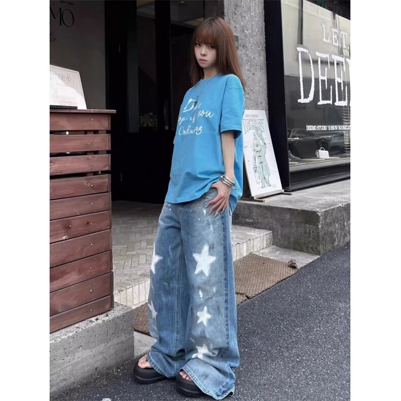 长裤春季新品时尚装水洗软牛仔裤高街星星牛仔裤潮NB199,男装牛仔裤,星座1116A（原606A-3）