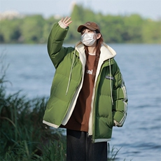 港风潮牌新款织带连帽棉服潮流保暖棉衣M082-P100控139，男装棉衣，星座717