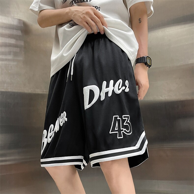 夏季男士运动短裤冰丝网格篮球发泡休闲五分裤DKV236-P30控48图片