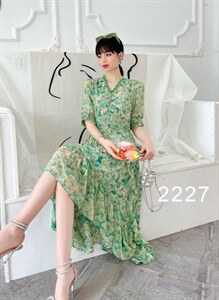 【现货】2022夏季新款 韩版碎花雪纺连衣裙图片