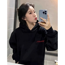 覆古潮牌秋冬字母刺绣新款特连帽卫衣女外套WCX265，女装短外套，星座1116A（原606A-3）