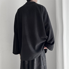 2025秋冬新款立领摇粒绒卫衣打底衫保暖山本耀司风格WY850-P55，男装T恤，电商A057