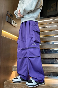 8XL-M刺绣冲锋裤男款大码春秋户外机能登山裤直筒阔腿裤KZ020P50图片