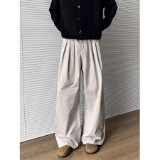 韩版直筒凉感弯刀西裤男士阔腿百搭阔腿褶皱拖地休闲裤CX2205，男装西裤，星座516A