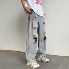 青春流行ins男直筒水洗牛仔裤P40，男装牛仔裤，星座1116-2