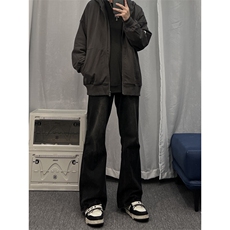 美式hiphop牛仔裤修身直筒微喇叭裤68，男装牛仔裤，星座310A-4