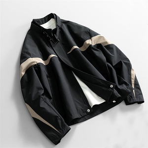复古撞色拼接立领冲锋衣外套男开衫外套夹克棒球服JK01575-P73图片