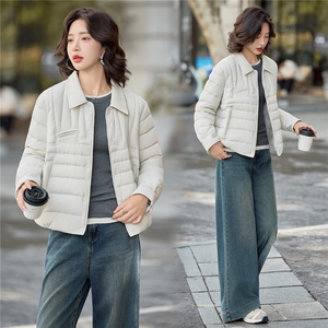 现货轻薄羽绒服女短款2025冬季小个子韩范轻便保暖洋气外套图片