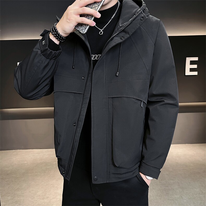 抖音2025男士秋冬二棉加棉加厚夹克休闲棉服M1125-P120,男装夹克,电商D240-242