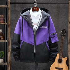 2022秋季潮流工装韩版外套宽松男八色大码连帽夹克夹克男9601，男装卫衣，星座1703A-1