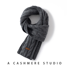 2025休闲时尚百搭通勤简约麻花小围巾，围巾，暖思纯羊绒