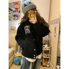 网图有货美式迷宫格民族风贴布字母刺绣棒球夹克男女A1034-P65，男装民族服装，星座1505
