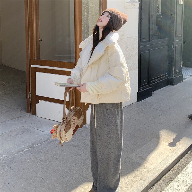水衣源2319款短款大翻领加厚时尚羽绒服冬季保暖外套女,女装羽绒服,水衣源