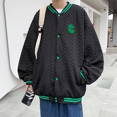 男春季2023新款长袖夹克外套提花棒球服外套L7502P55，男装夹克，星座1116-2