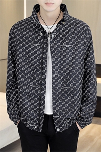 秋季新款男士高品质立领休闲百搭夹克外套上衣男A105P85图片