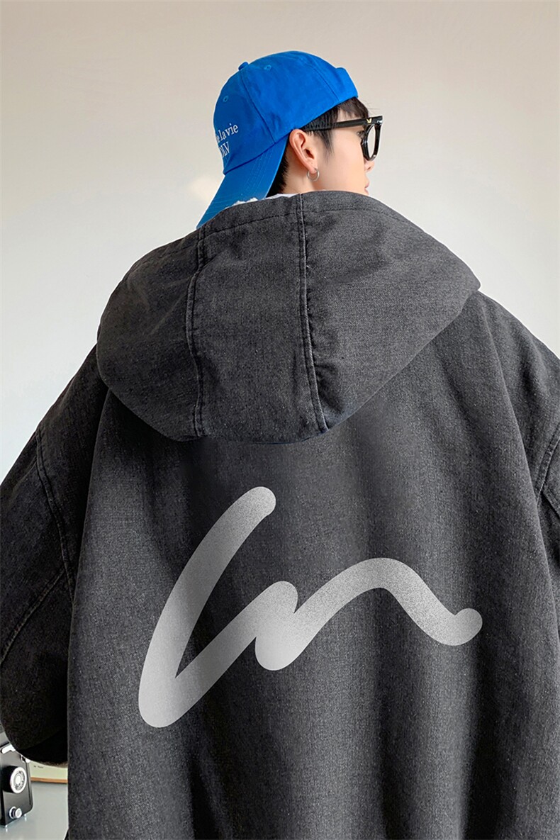 控价158牛仔外套男大码加厚加绒棉衣男羊羔毛棉服男NM53280-P140,男装棉衣,电商A040