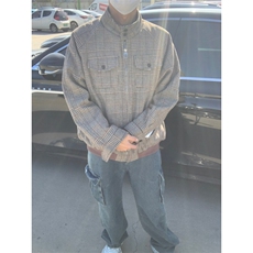 威尔士亲王千鸟格哈灵顿短夹克设计感上衣JK001特P100加绒110，男装夹克，星座1004（原星座815-3）