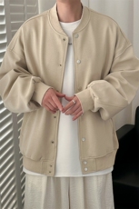 现货-2025春季新品百搭夹克男休闲纯色棒球服外套-AJ2414-P105，男装夹克，电商A351