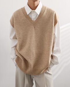 美式慵懒风马甲针织衫 M2302 P40图片