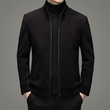羊毛呢子外套男士宽松立领休闲呢料夹克上衣潮流休闲ZG2801-P295,男装夹克,电商B212（原钱塘6029）