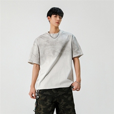 2026新款潮牌短袖宽松韩版扎染工艺T恤T7020/P4878，男装T恤，星座202