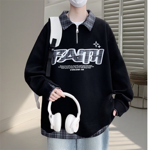 春秋圆领卫衣男学生长袖打底衫青少年百搭宽松上衣LH9103-P60图片