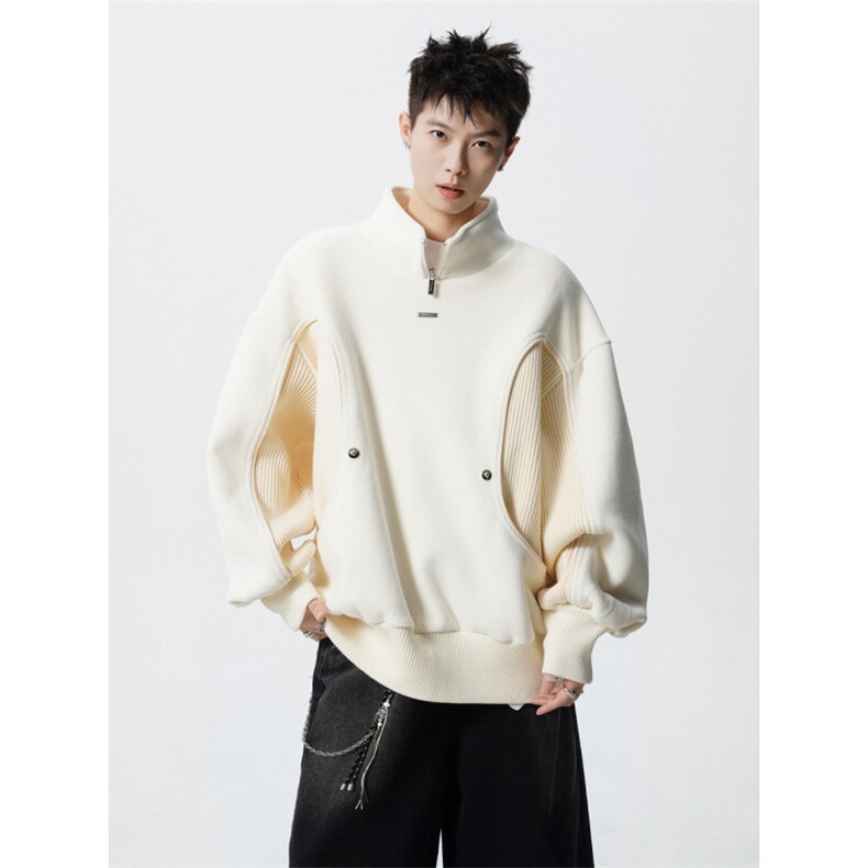 706-LK3580-P65  特P  现货 高质量 秋冬男士加绒半拉链立领卫衣图片