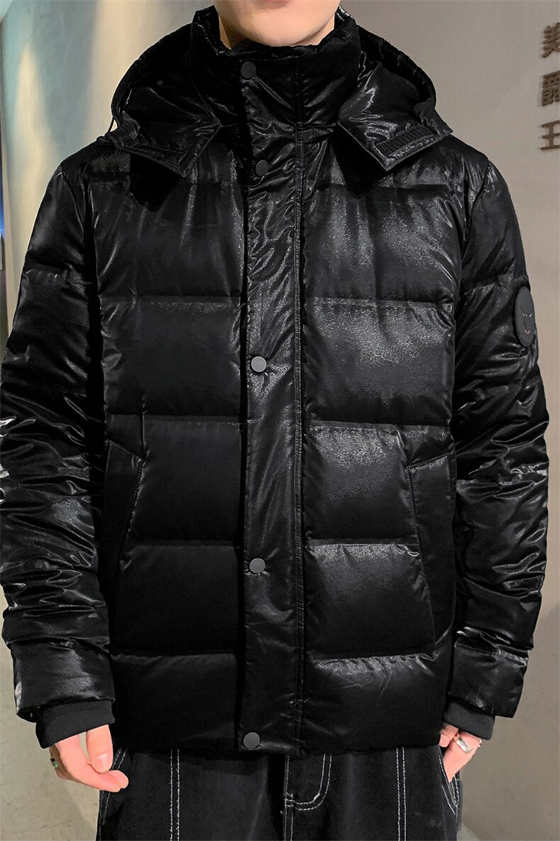 新款宽松休闲外套男士冬季连帽加厚保暖羽绒服中青年时尚潮流上衣,男装羽绒服,电商B212（原钱塘6029）